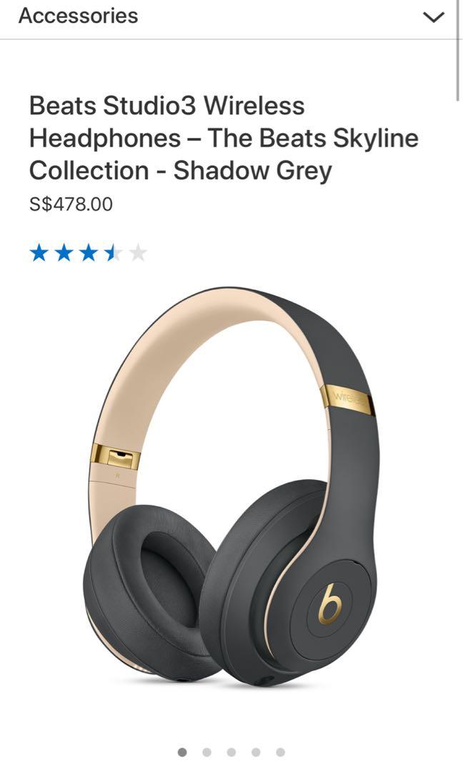 Beats studio wireless 3 shadow grey Audio Headphones Headsets on Carousell