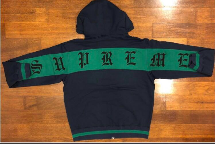 Old english stripe zip up sweatshirt online