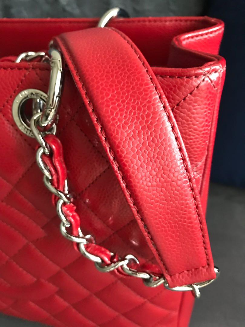 Chanel Red Caviar GST Grand Shopping Tote Bag #17 series, Luxury