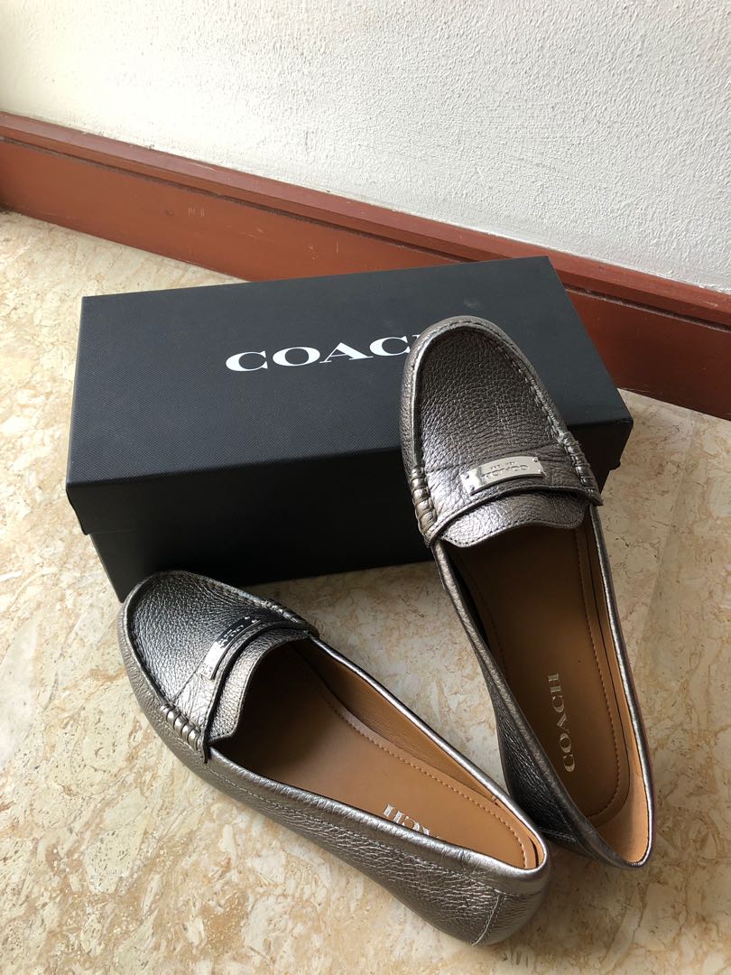 COACH New York Fredrica Loafer Pewter Women s Fashion Footwear