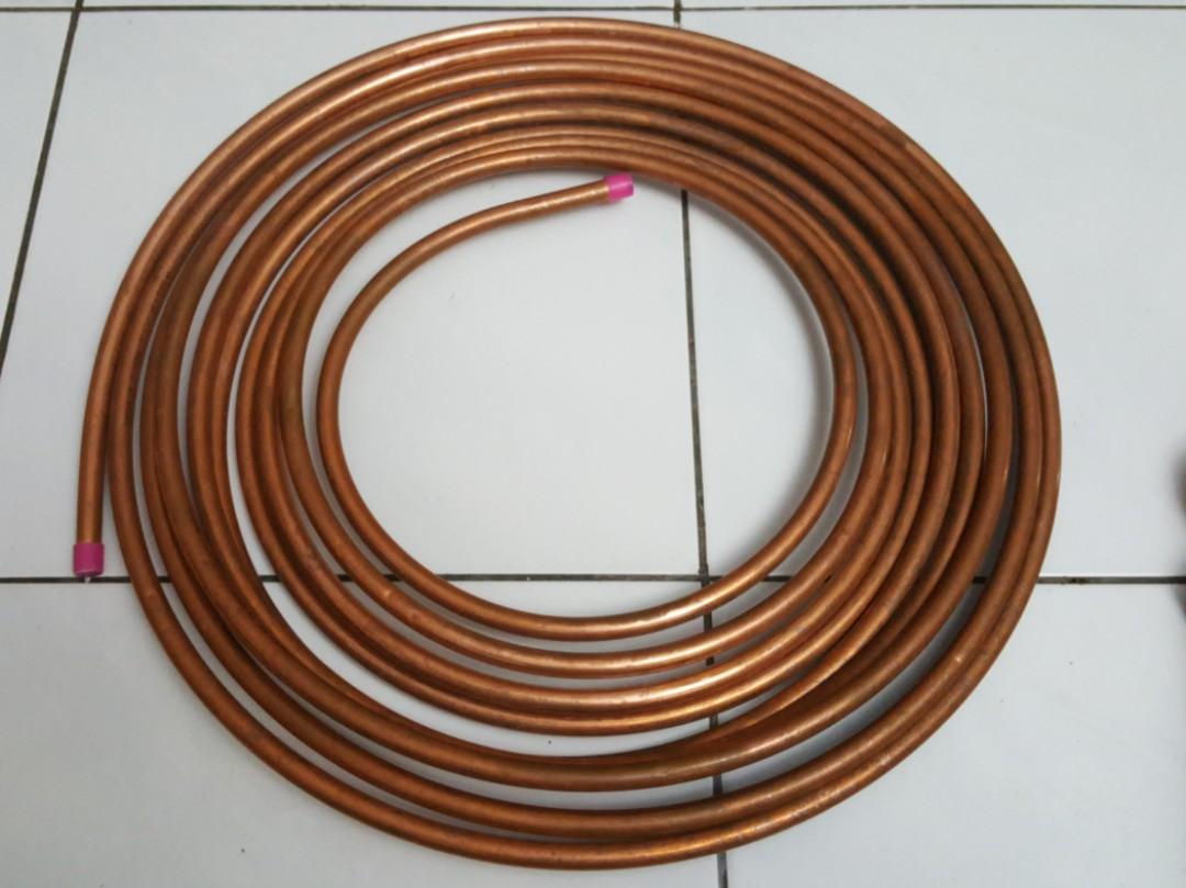 Copper Tube 1/2", 3/8", 1/4", for Aircond Installation, Services, Home