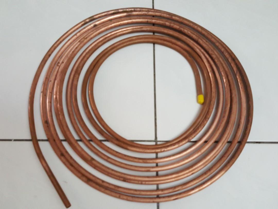Copper Tube 1/2", 3/8", 1/4", for Aircond Installation, Services, Home