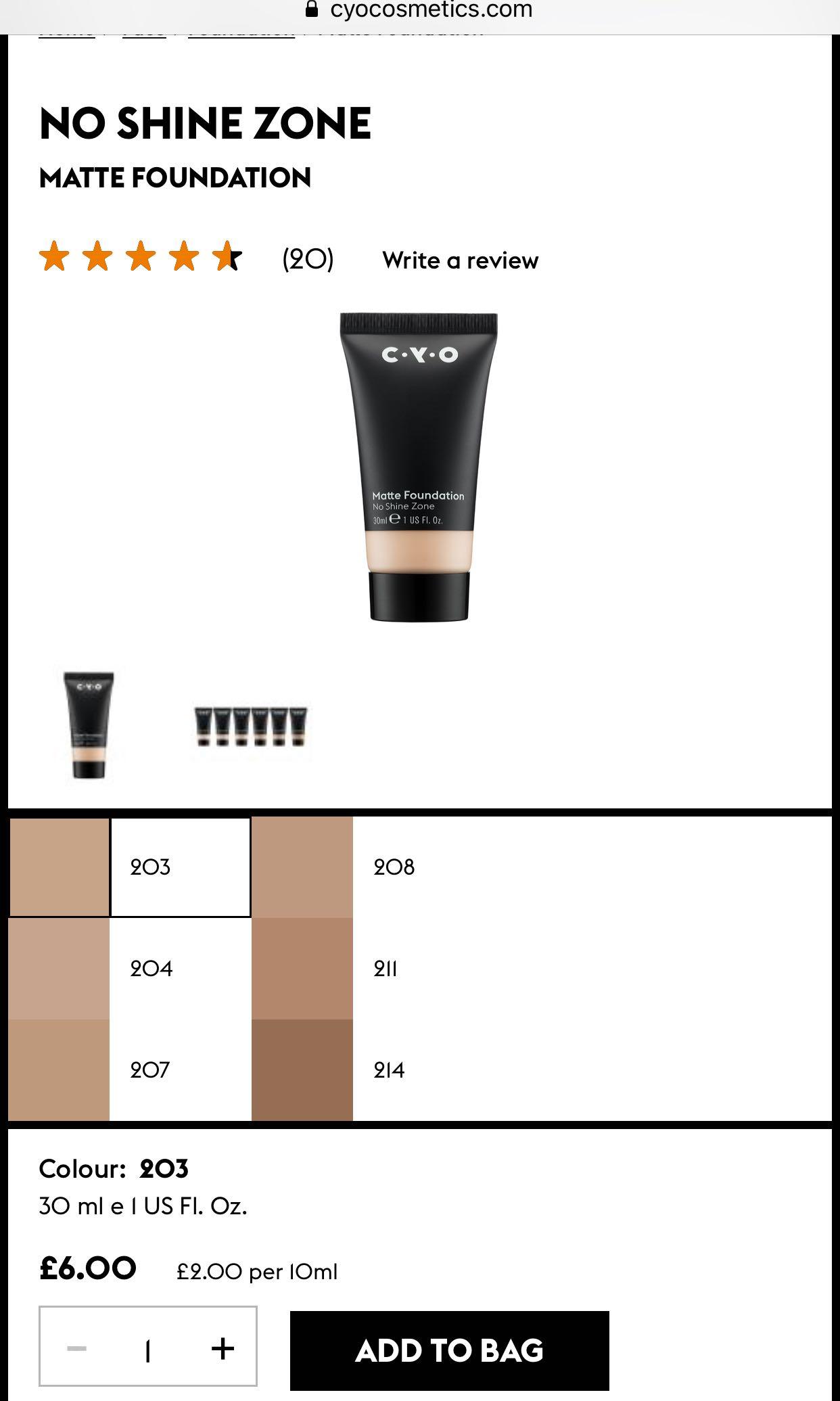 C.Y.O No Shine Matte foundation 204 (Category: Makeup) located in San Antonio. Submitted by heybeaaaa (Listing ID 240313210, Image 2). Description: Cyo no shine matte foundation!!!! Not my shade :( Super good as new I swear 😭💛 Orig Price $6.