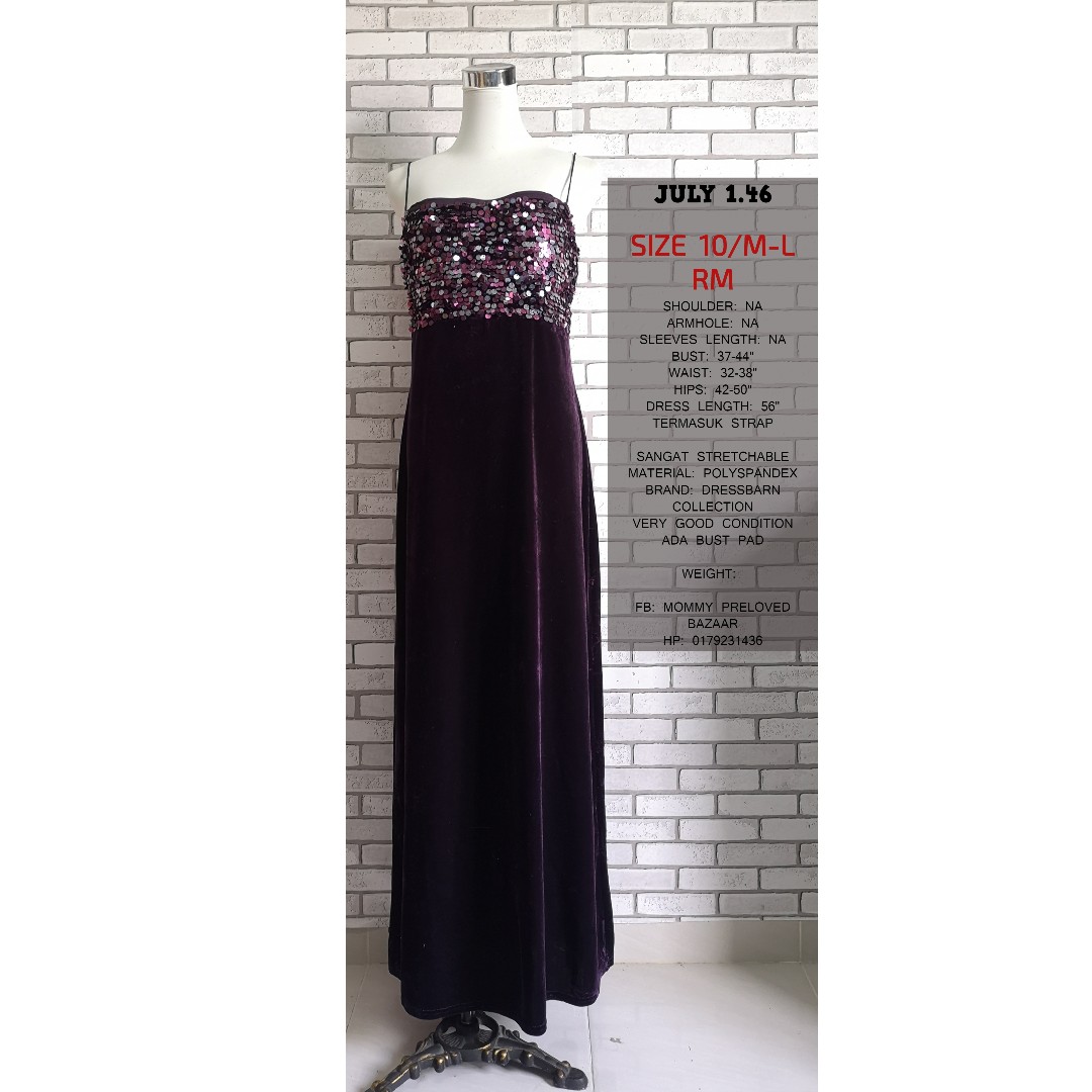 Dressbarn Purple Dress With Sequin On Carousell