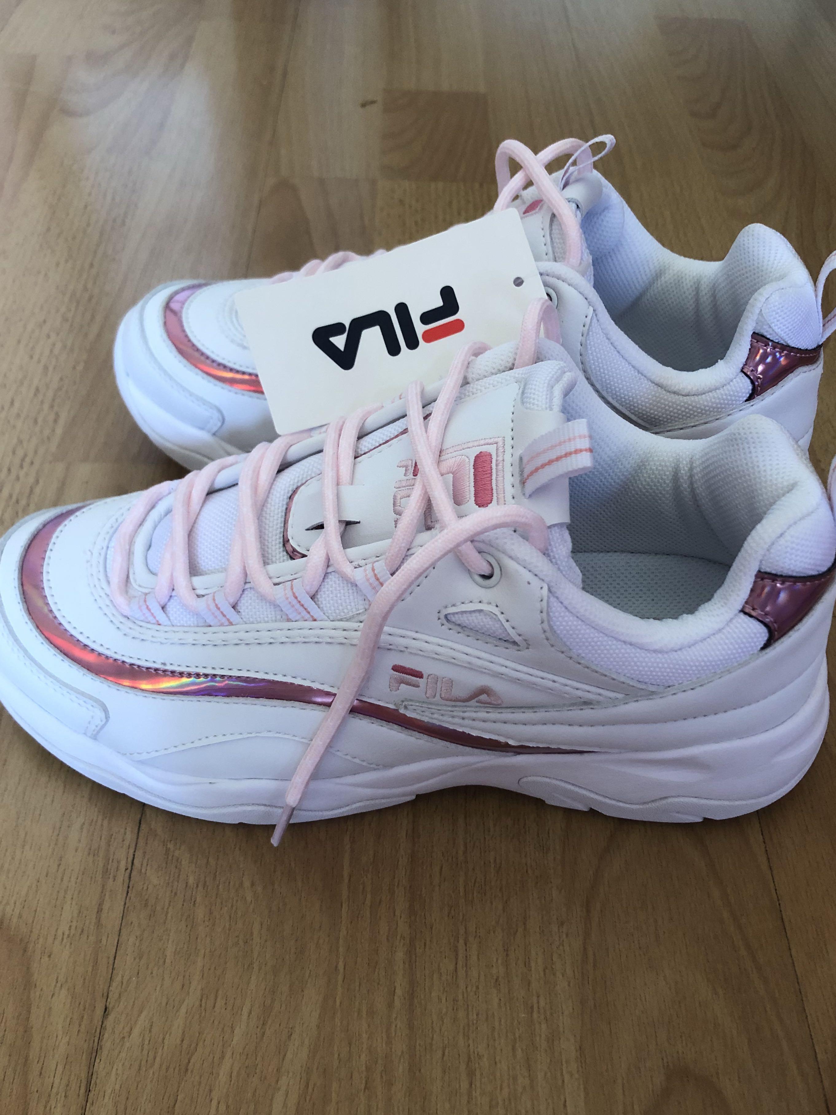 fila ray shiny pink