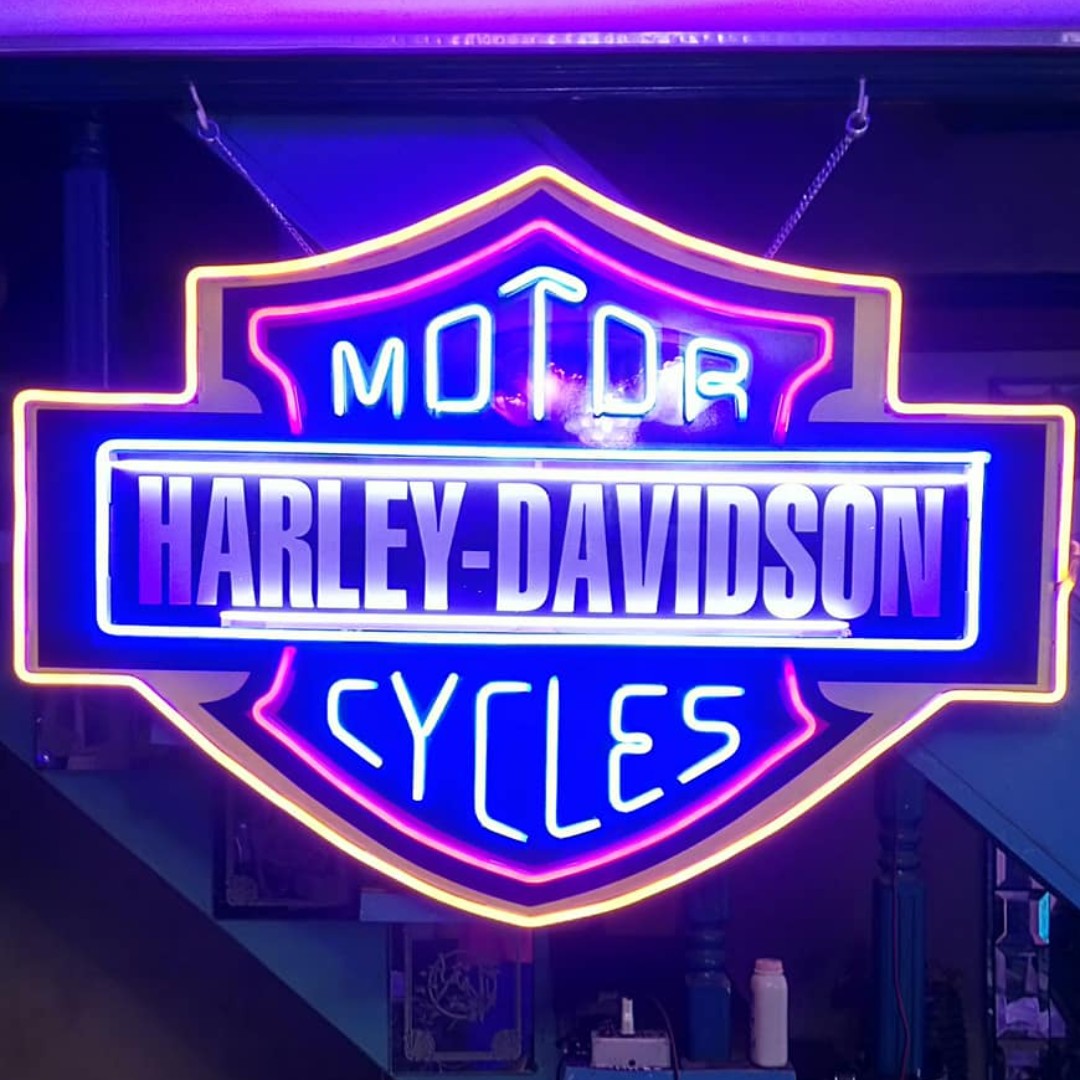 Harley Davidson led NEON Sign 4ftx3ft 12V 220V, Hobbies & Toys