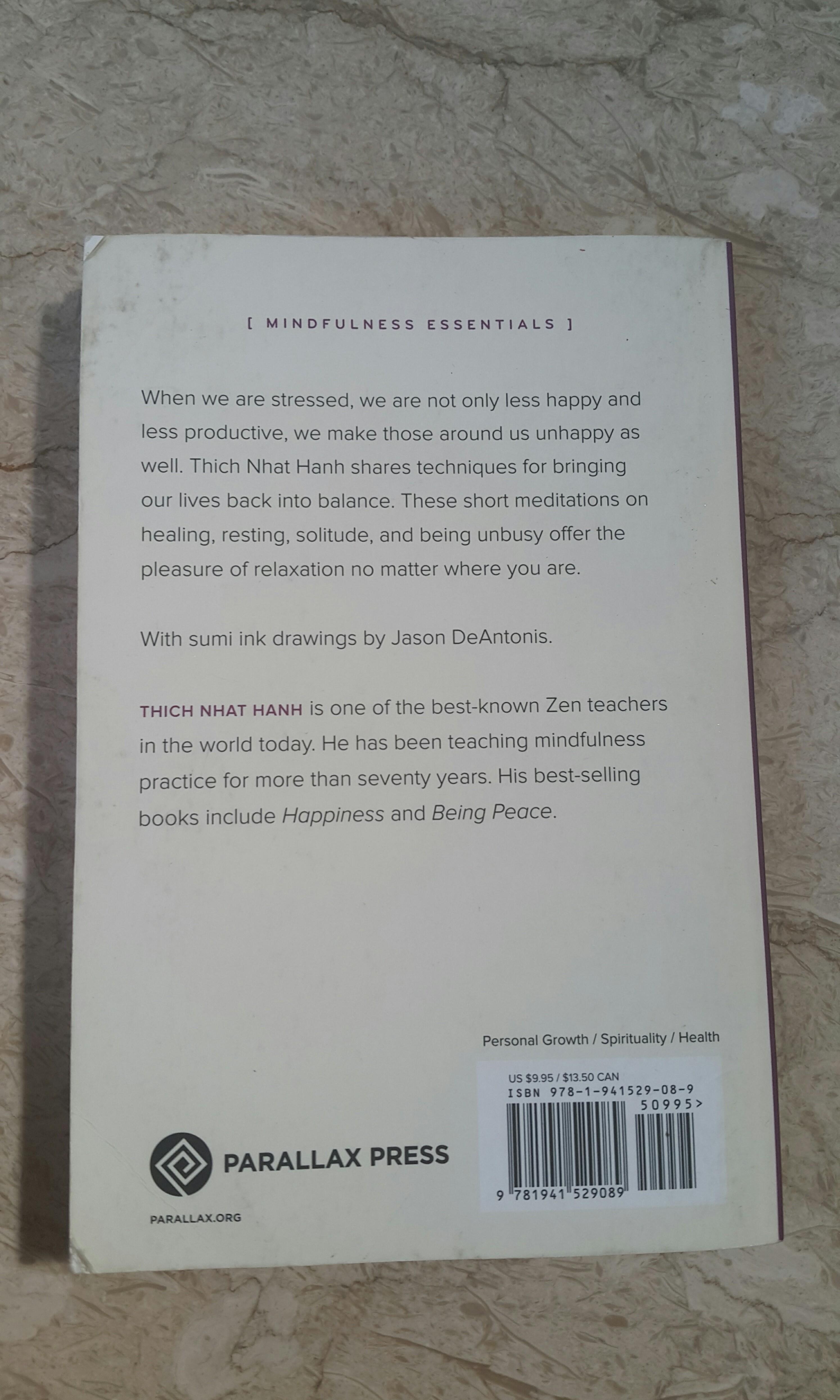 How To Relax By Thich Nhat Hahn Books Stationery Books On
