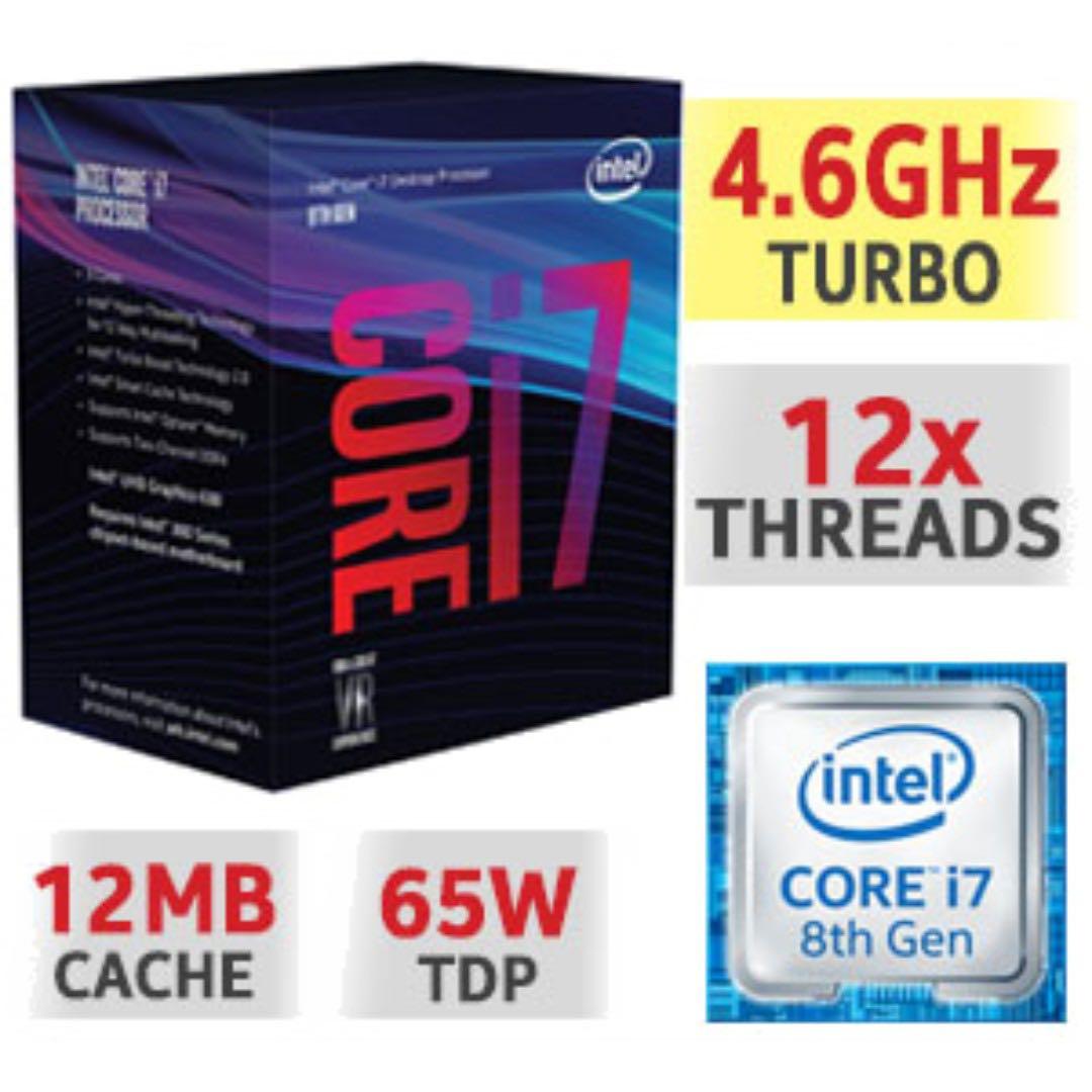 Processor Intel Core i7 8700 8th Gen, Computers & Tech, Parts ...