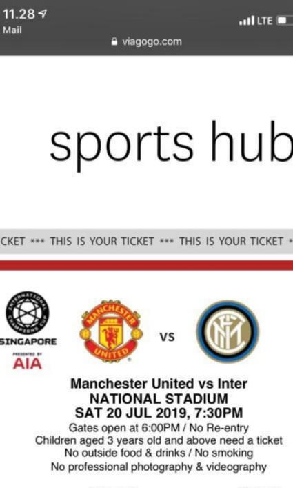 International Championship Soccer 2019 Manchester United Vs Inter Milan Entertainment Events Concerts On Carousell