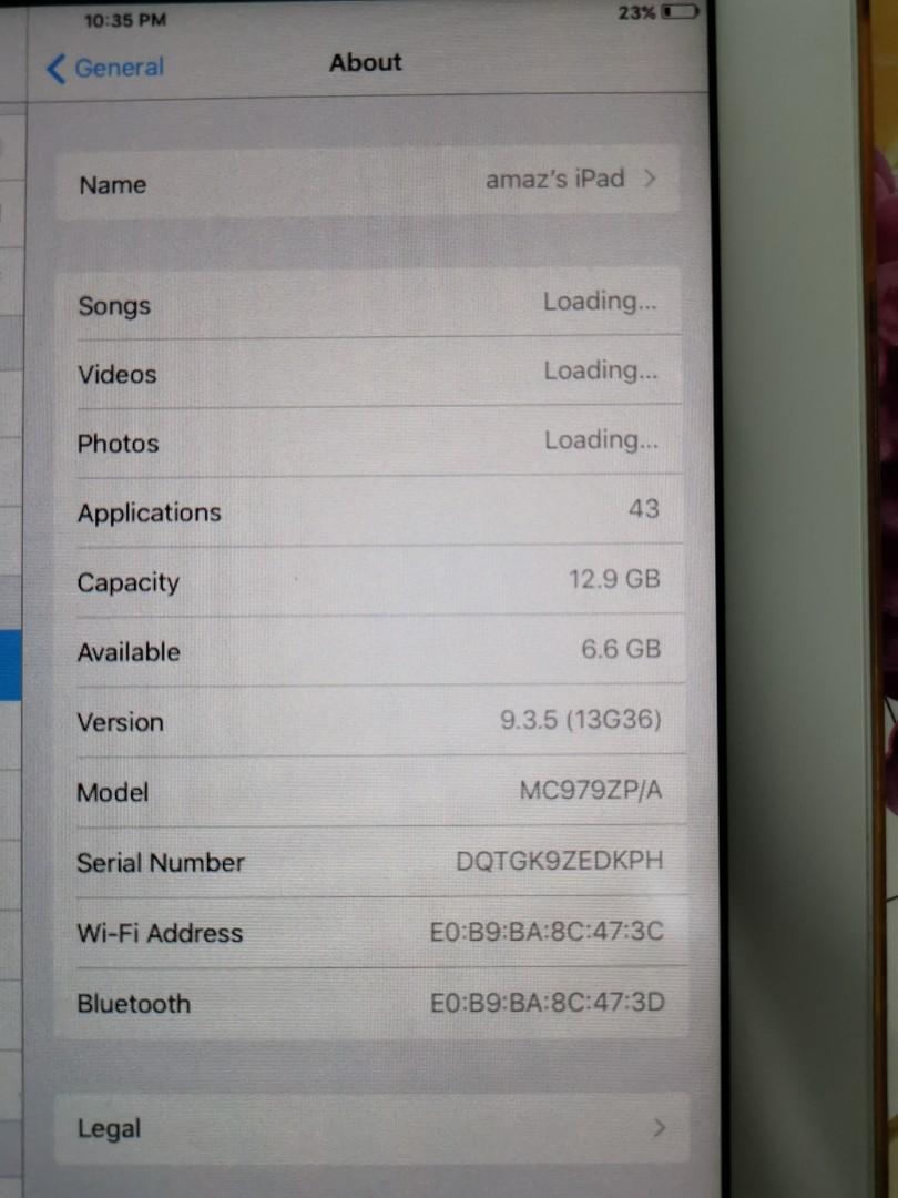 ipad 2 (Category: iPad) located in Ipoh. Submitted by amaz_manu (Listing ID 94008646, Image 3). Description: 16g white wifi Speaker not functioning.