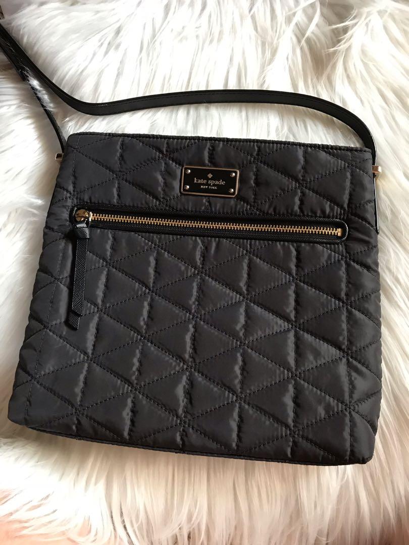 Kate spade black wilson road quilted dessi bag store