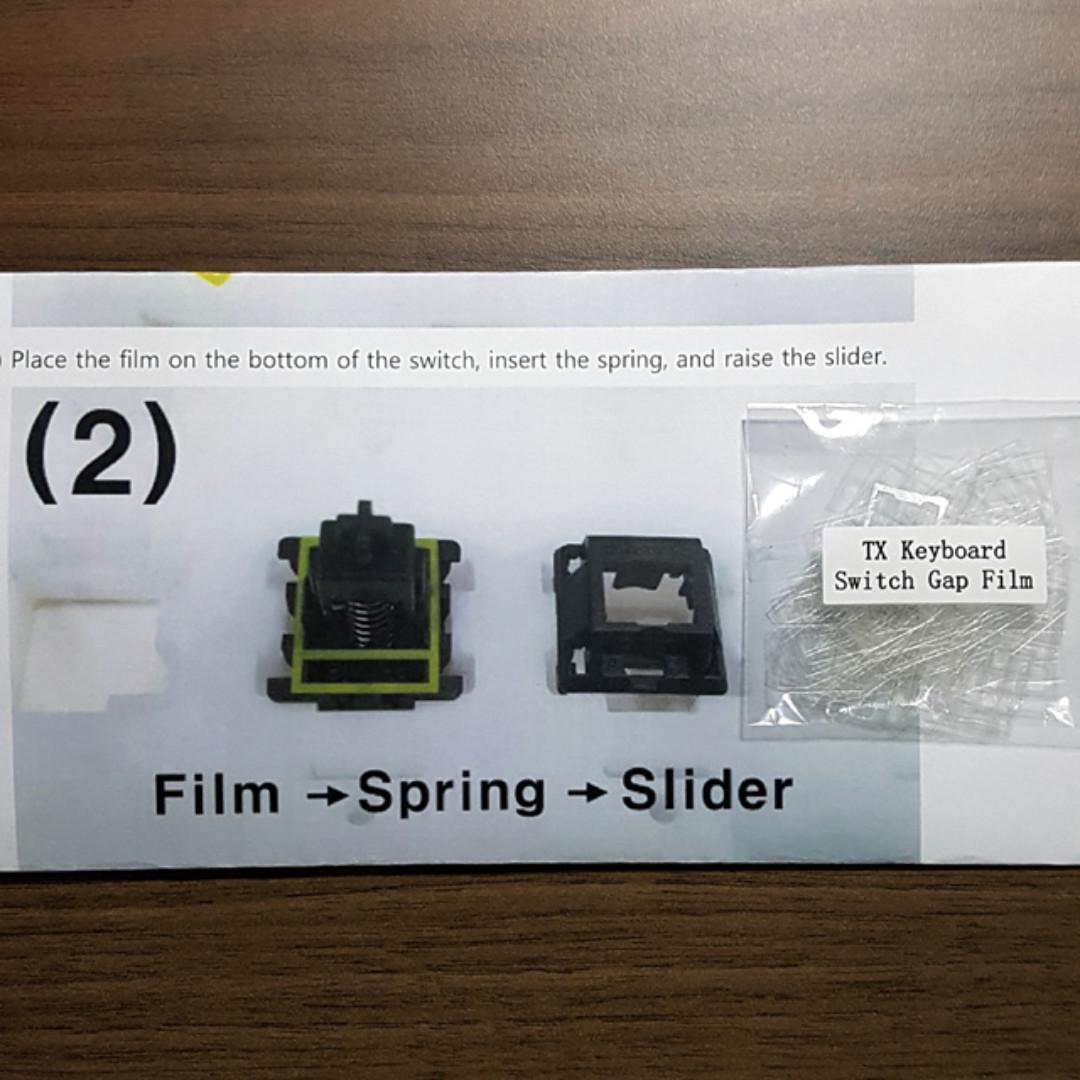 Keyboard Switch Films. Reduce switch top wobble for better sound