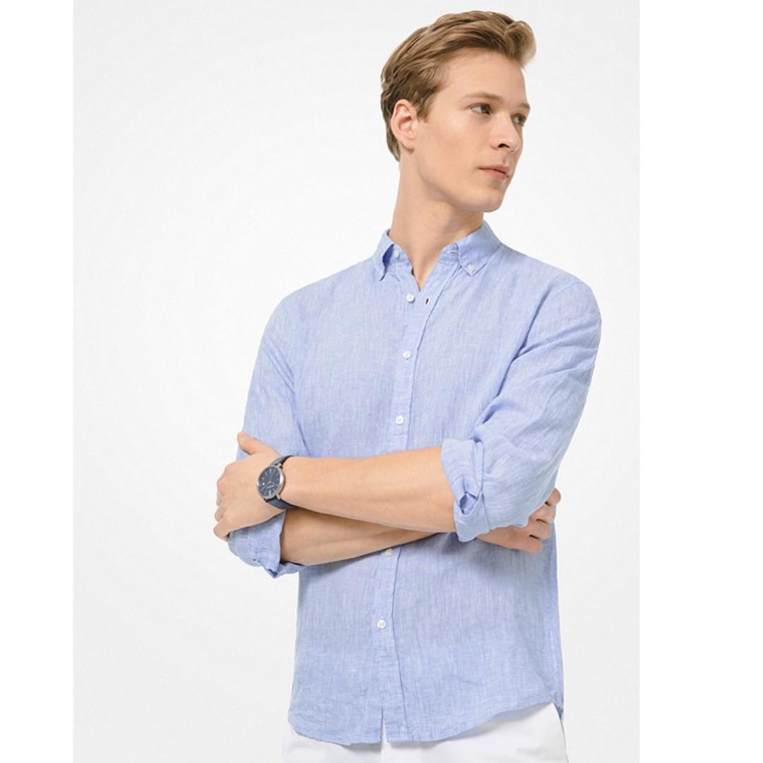 michael kors mens linen shirt
