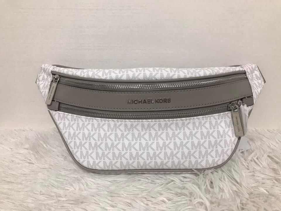 Mk belt bag white on sale