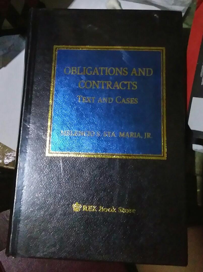 Obligations And Contracts Sta Maria 2017 Ed Books Books On Carousell