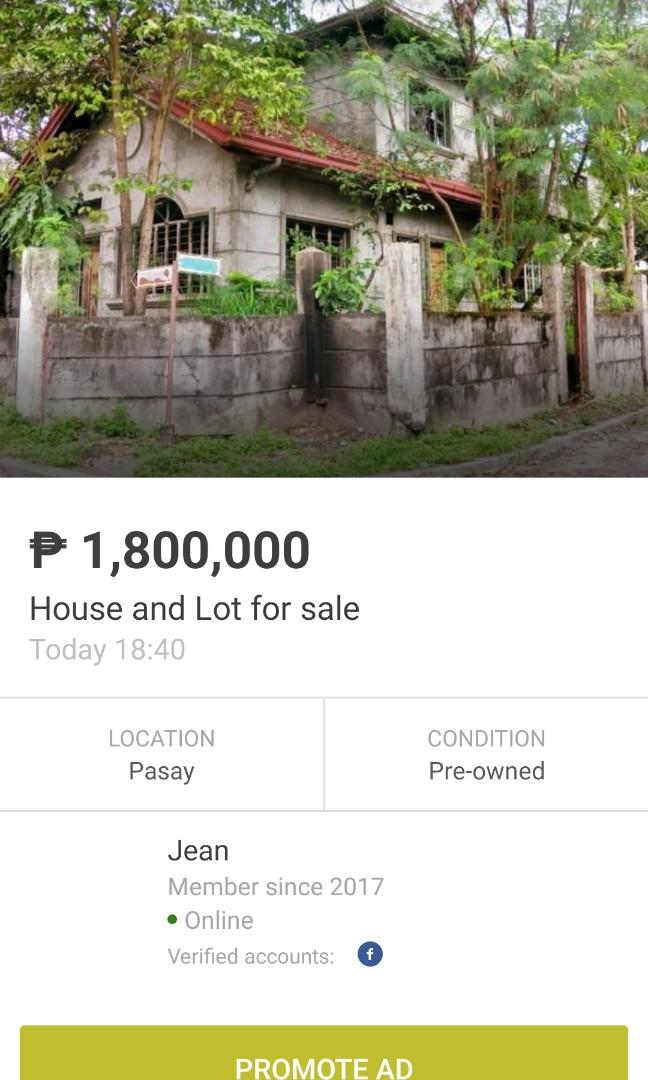 Old house and lot for sale in Brookside Hills Cainta (Sheringham cor