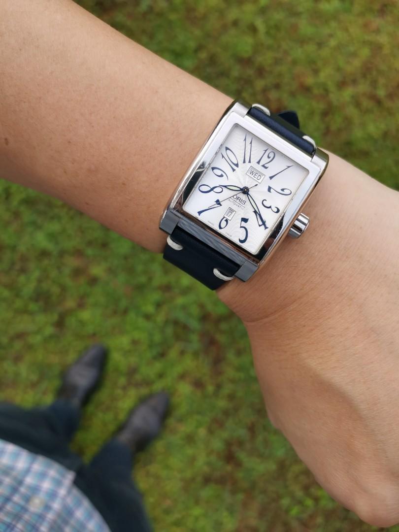 Oris rectangular top day date