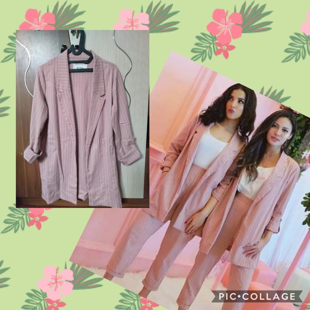 Pink Blazer Stradivarius Fesyen Wanita Pakaian Wanita Baju