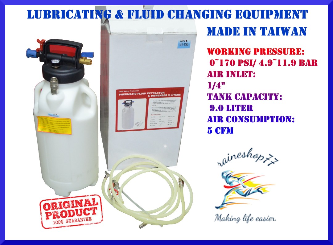 Pneumatic Fluid Extractor Oil Extractor and Dispenser, Commercial