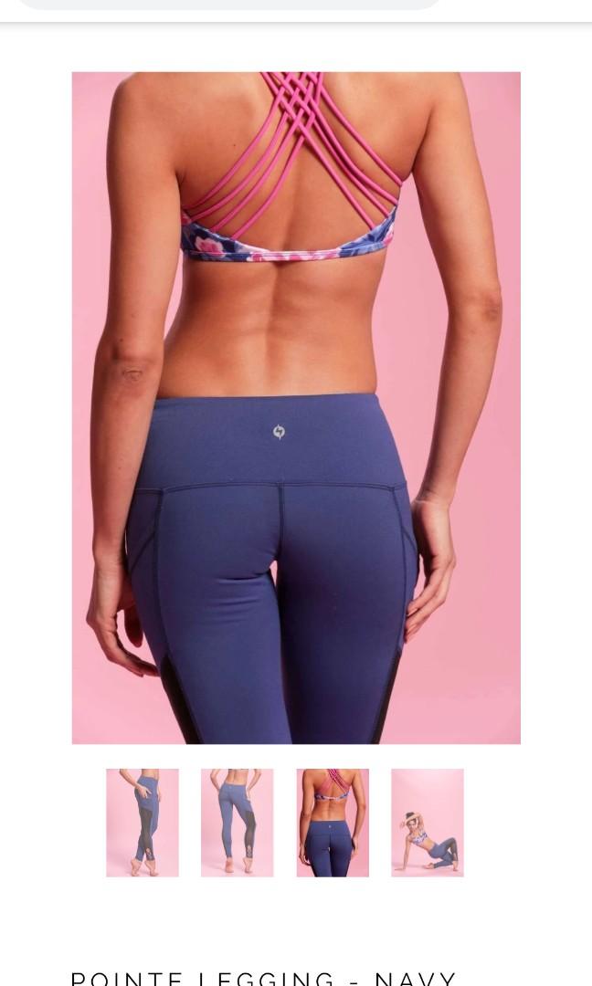 Popflex Active Pointe Leggings in Navy, Women's Fashion, Activewear on  Carousell