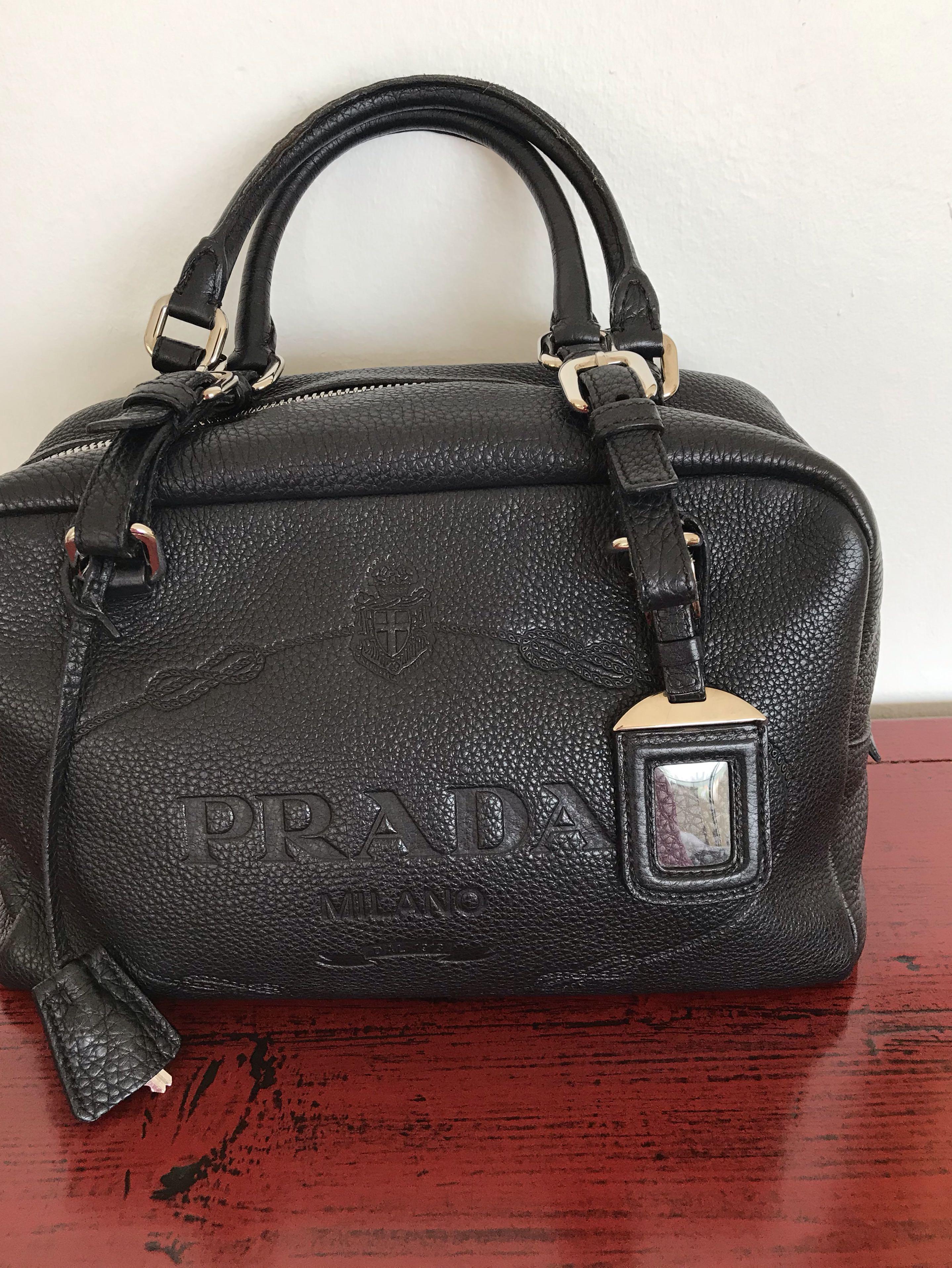 prada bag silver