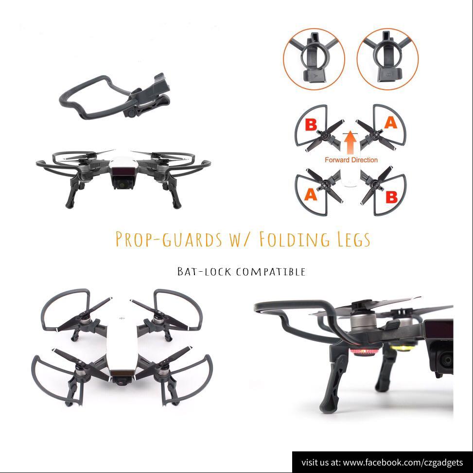 Propeller Guard w/ Landing gear for DJI spark (Category: Drones) located in Quezon City. Submitted by czgadgets (Listing ID 240311970, Image 1). Description: Prop guards with folding landing gears for DJI Spark packed in polybag P500 each - [ ] items for sale. meet up in shell vluna ave, quezon city. (600 meters from east ave). shipping (grab express/lbc) c/o buyer. deposit via bpi or bdo. contact me via pm and inidicate which items you want to a