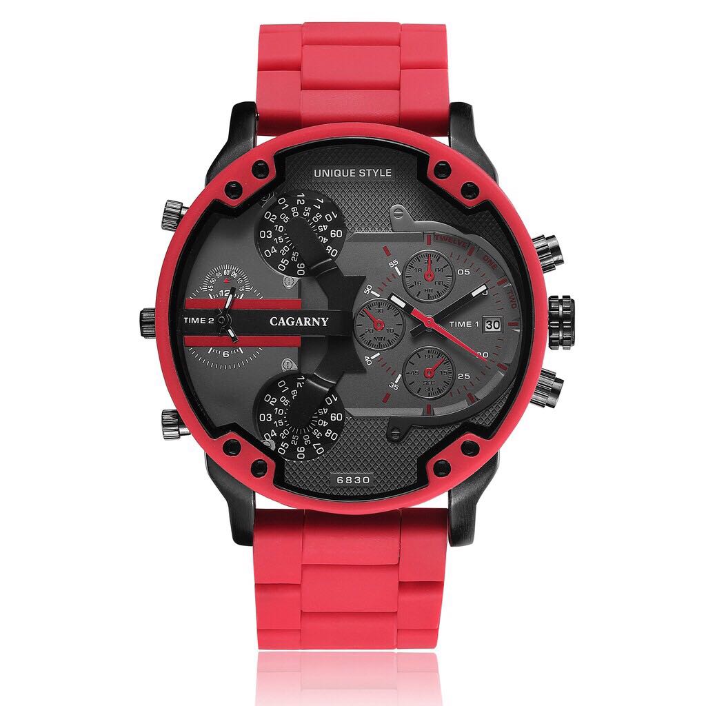 Mr daddy 2.0 multifunction red silicone watch hot sale
