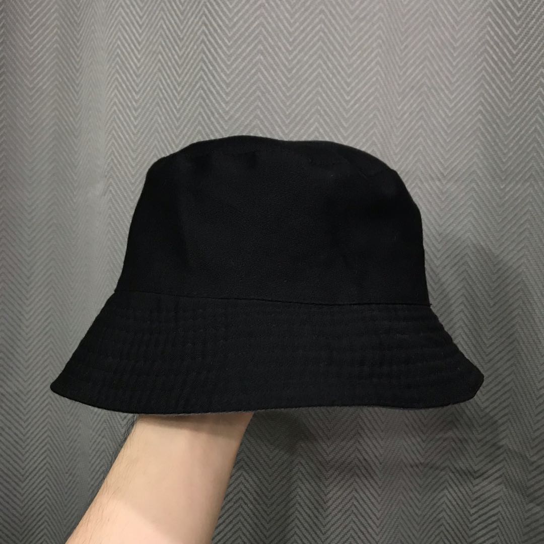 Reversible Korean Black and Gray Bucket Hat, Men's Fashion, Watches ...