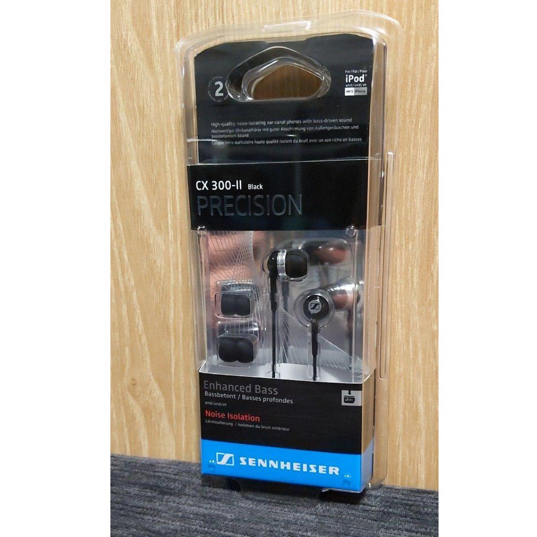 SENNHEISER CX 300II Precision Enhanced Bass Noise Cancelling Earbuds, Audio, Headphones