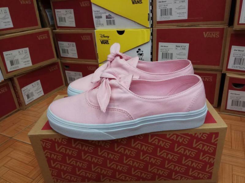vans authentic knotted pink