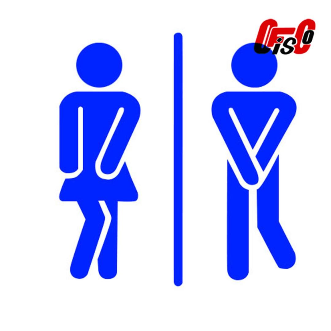 Set Of Men And Women Reflective Door Sticker Sign Comfort Room