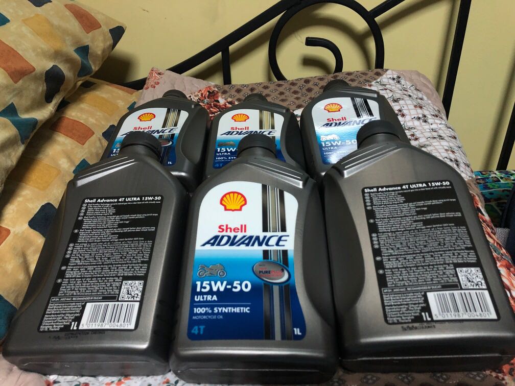Shell Advance Ultra 15w50, Motorcycles, Motorcycle Accessories on Carousell