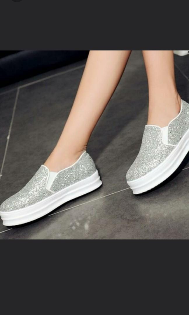 White sales sparkly sneakers