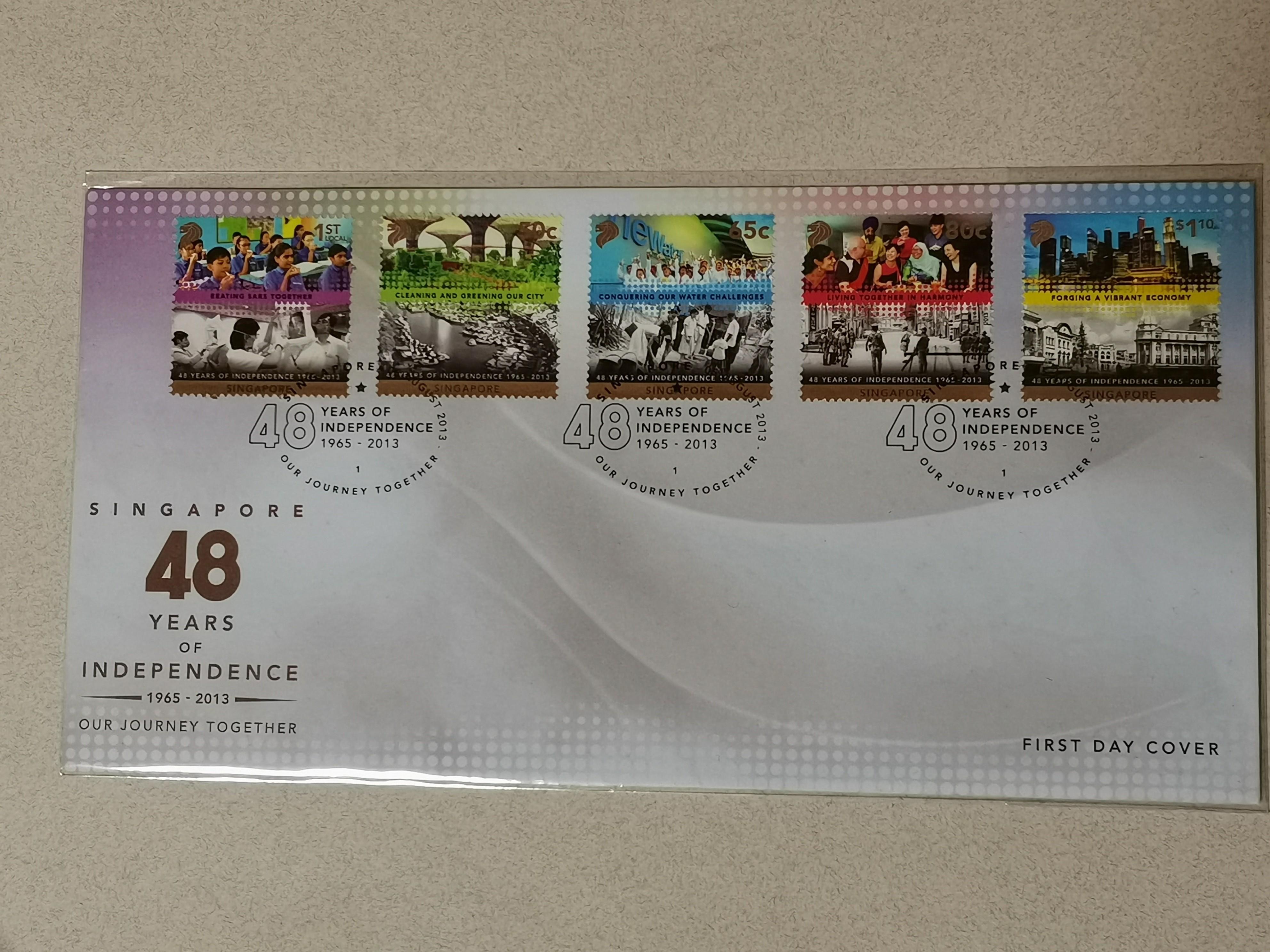 Singapore 48 Years Of Independence 1965 2013 First Day Cover