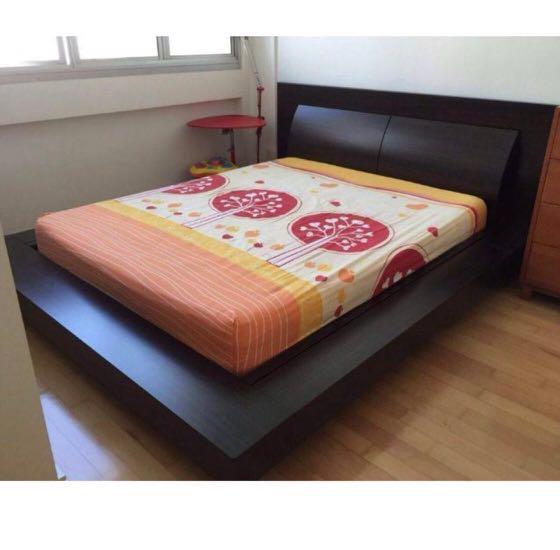 Solid Wood Platform Bed Frame With, Solid Wood Platform Bed Frame With Storage