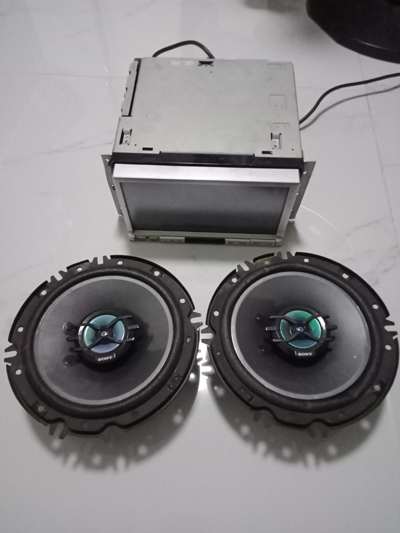 Sony car speakers + head unit, Car Accessories, Accessories on Carousell