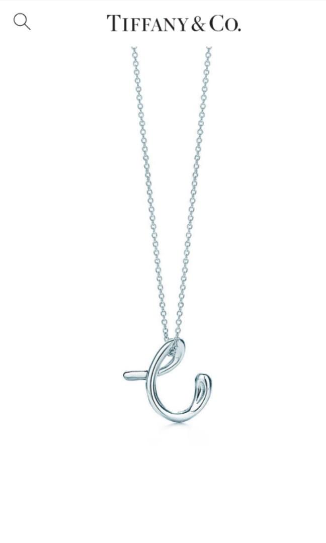 tiffany & co letter necklace