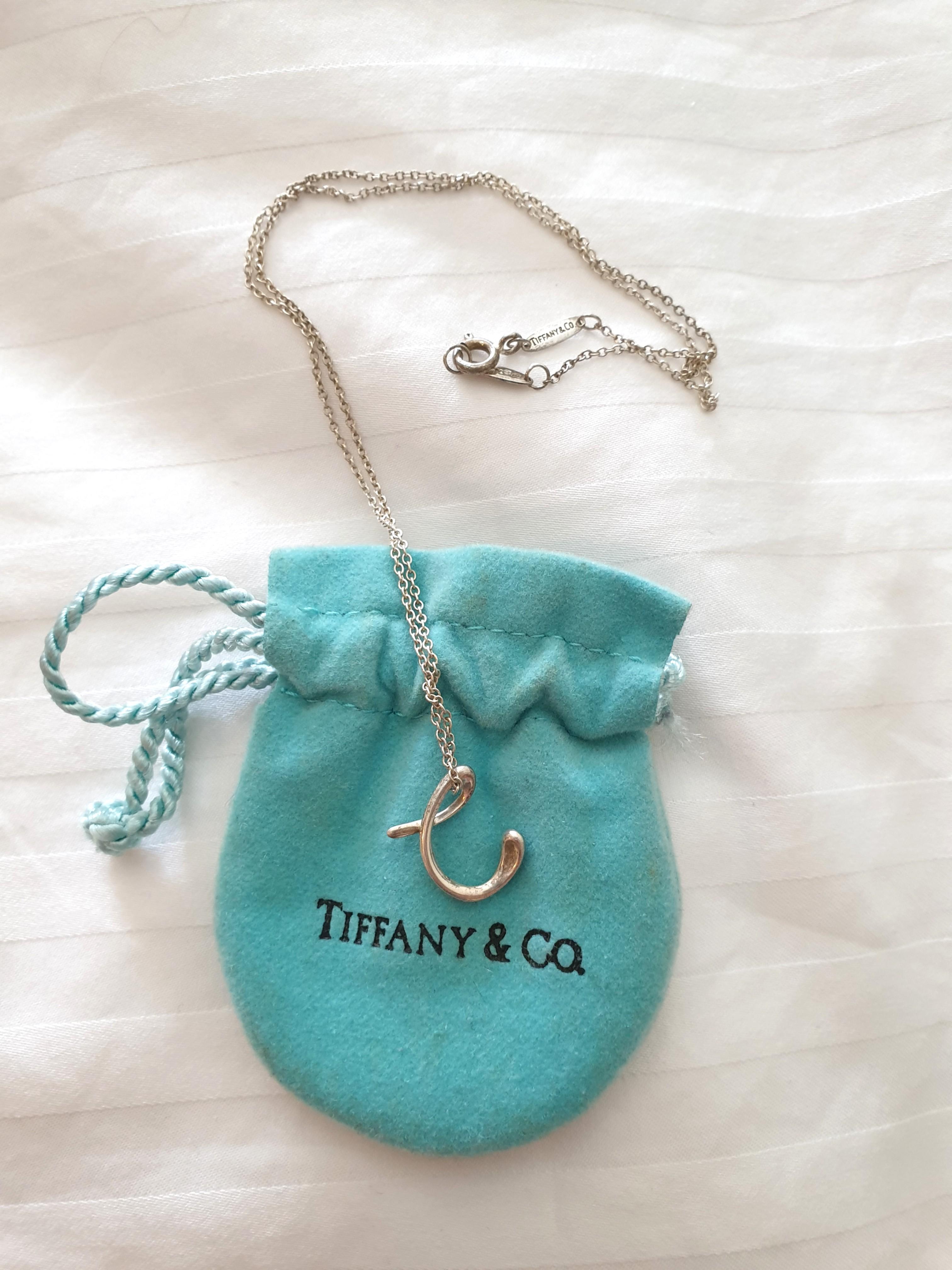 Tiffany letter best sale c necklace
