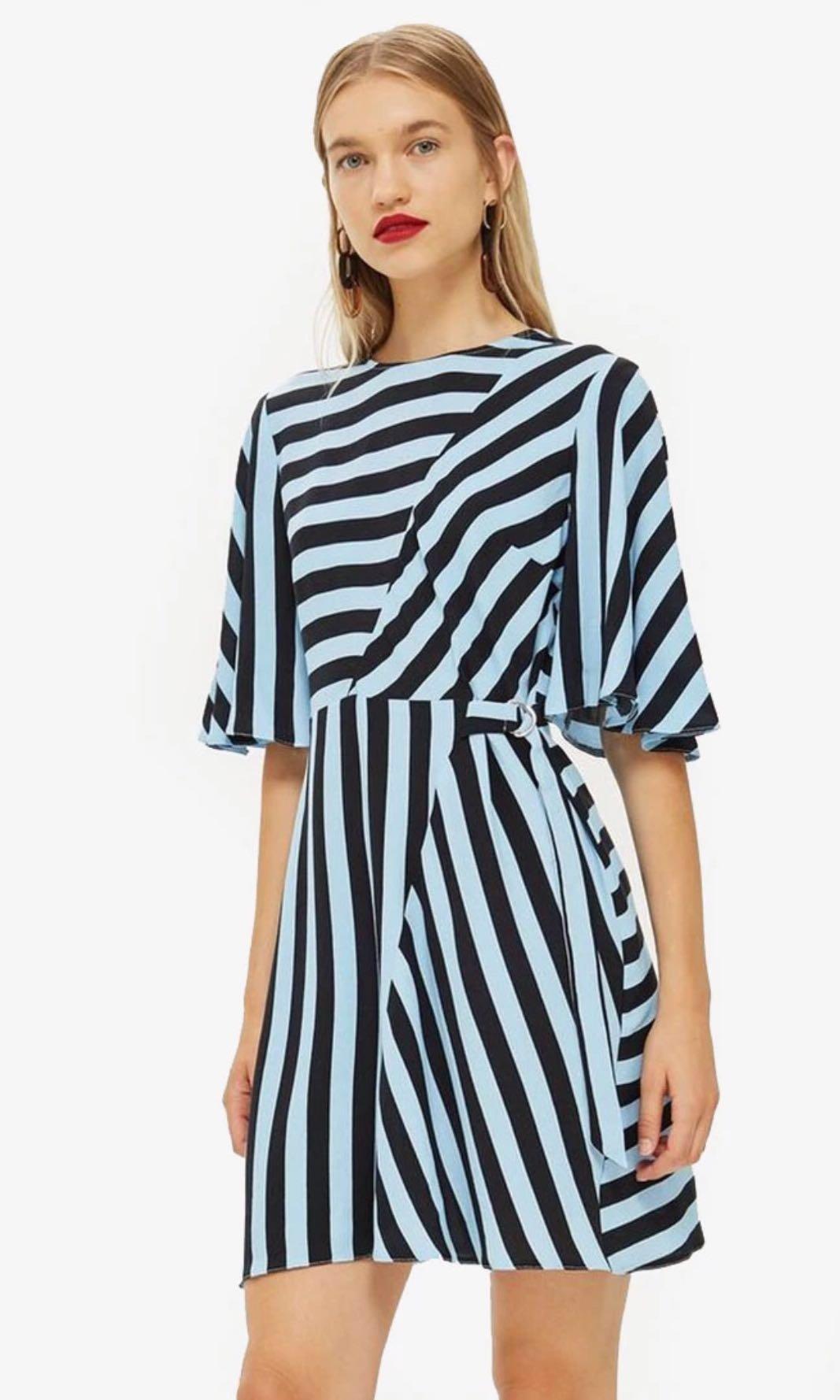Topshop stripe mini dress best sale