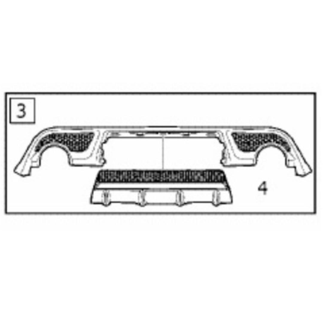 Volvo S60 2011 To 2013 Rear Diffuser 31339175