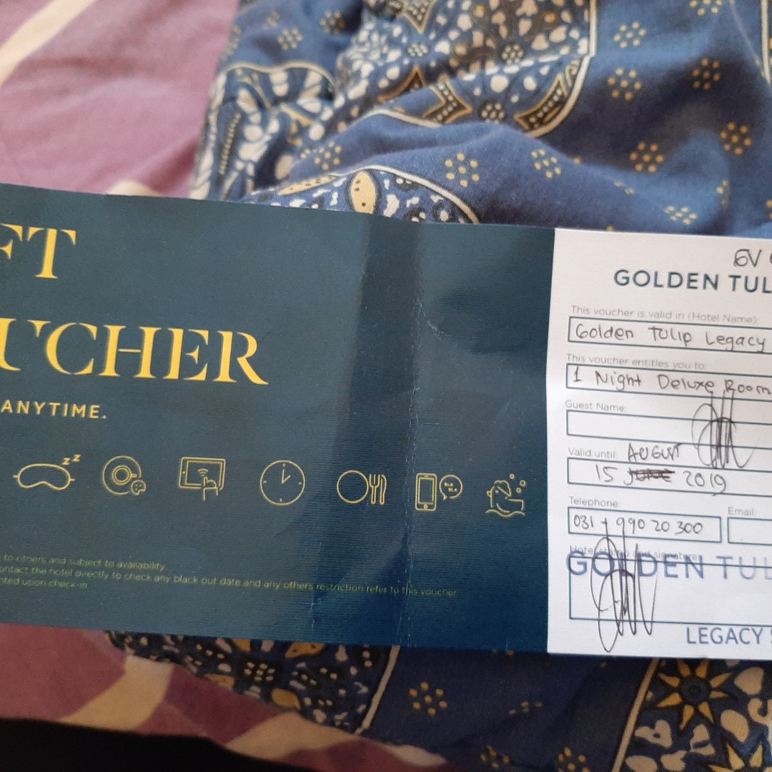 Voucher Hotel Golden Tulip Surabaya Tiket Voucher Kartu Hadiah Voucher Di Carousell