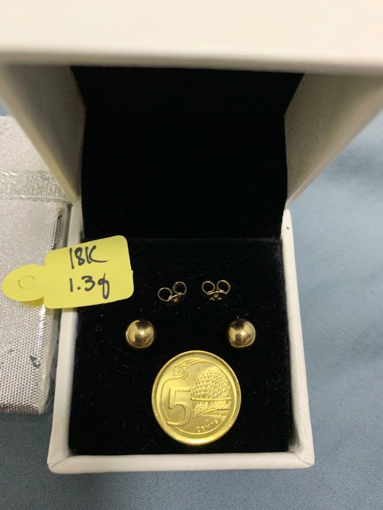 Yellow Gold Stud Earrings On Carousell