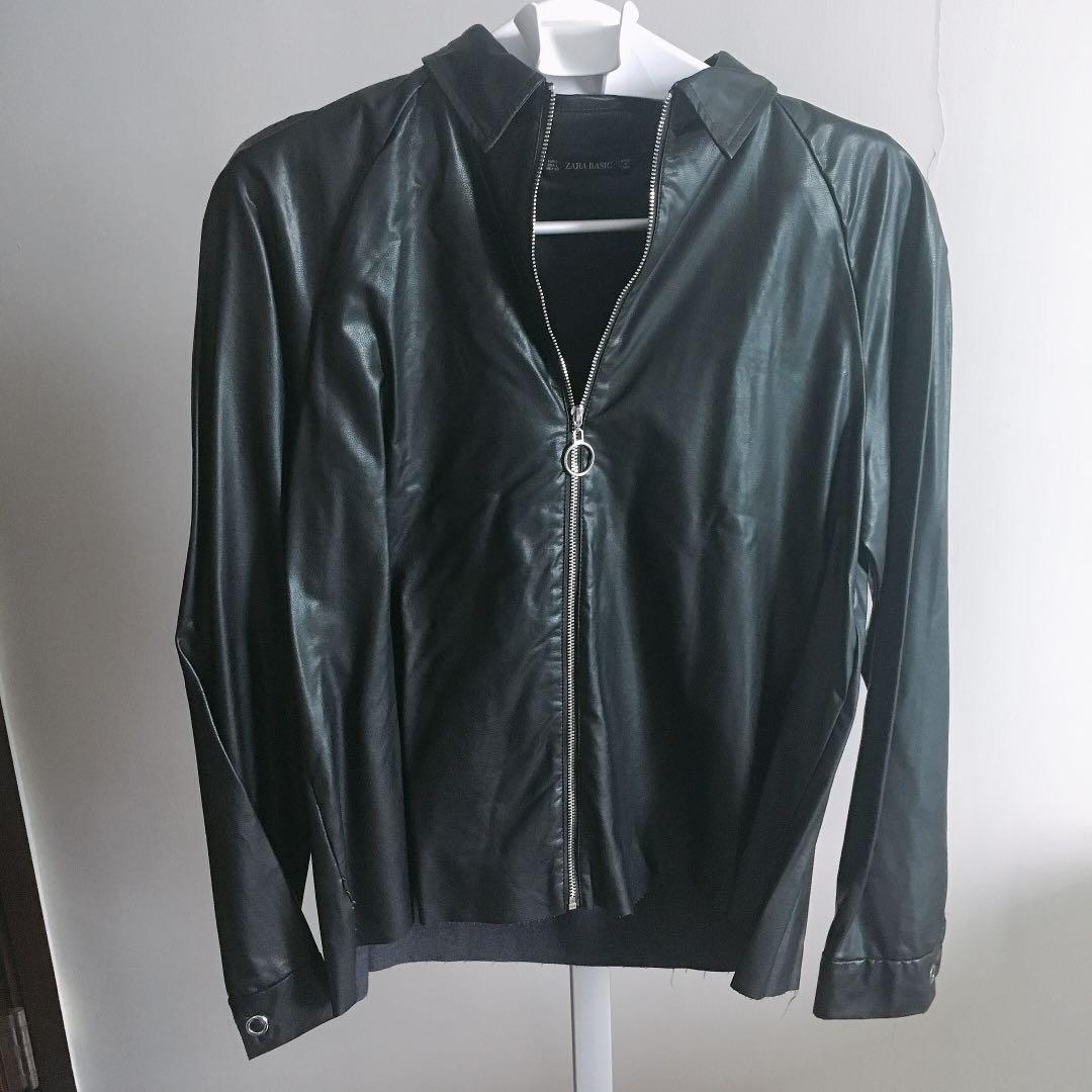Zara Leather Jacket 薄皮褸 Women S Fashion Tops On Carou Zara Leather Jacket 薄皮褸 Women S