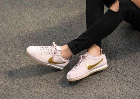 nike cortez with gold swoosh