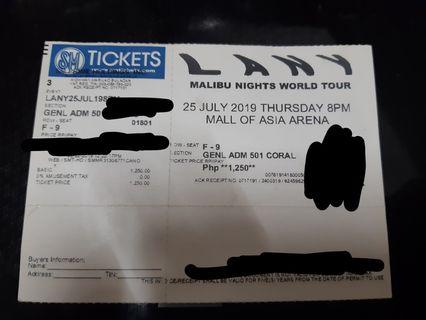 LANY Concert Ticket (GEN-AD)
