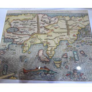 Antique 1554 MAP of Asia sebastian munster Filipiniana
