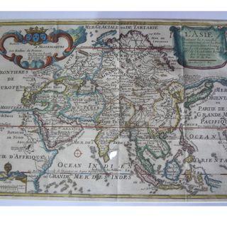 Antique 1717 L'ASIE asia map by De Fer filipiniana philippines