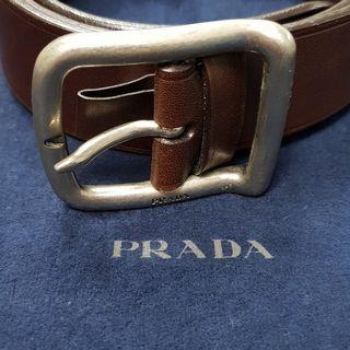 Authentic Prada leather belt