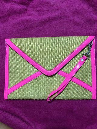 Envelope clutch bag (pink)