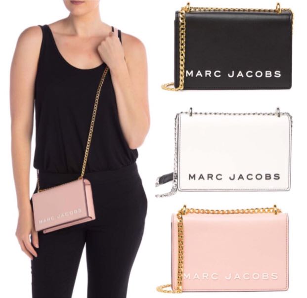 Marc jacobs double take sales leather logo crossbody bag